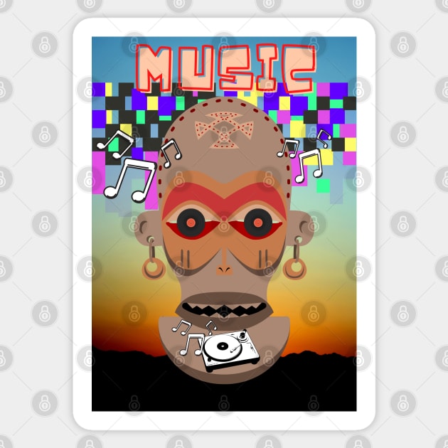 Music Tribal Poster Sticker by Persius Vagg